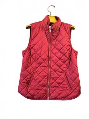 Old Navy Women's Quilted Puffer Vest Maroon Burgundy Wine Red Size Medium